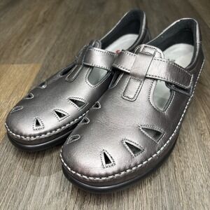 SAS Roamer Shoes Women's 9 M Metallic Leather EZ Strap‎ Walking Mocassin Comfort